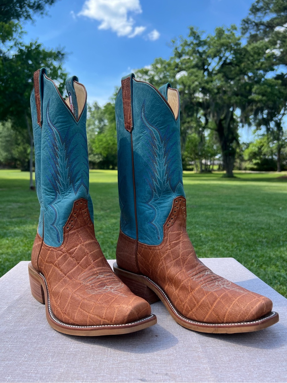 Men's Rios of Mercedes Two-Tone Leather Western Boots